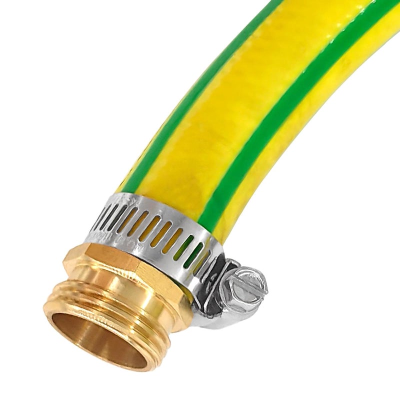 Gardeningwill 3Sets Brass 3/4" Garden Heavy Duty Hose Mender Repair End Replacement Male Female Connector with Stainless Clamp - Image 3